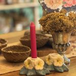 GESoul Seramik Çiçekli Mumluk – 2’li Set